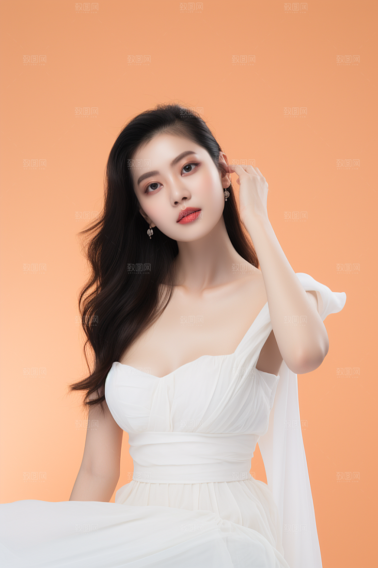 女性肖像高清淡妆广告摄影图