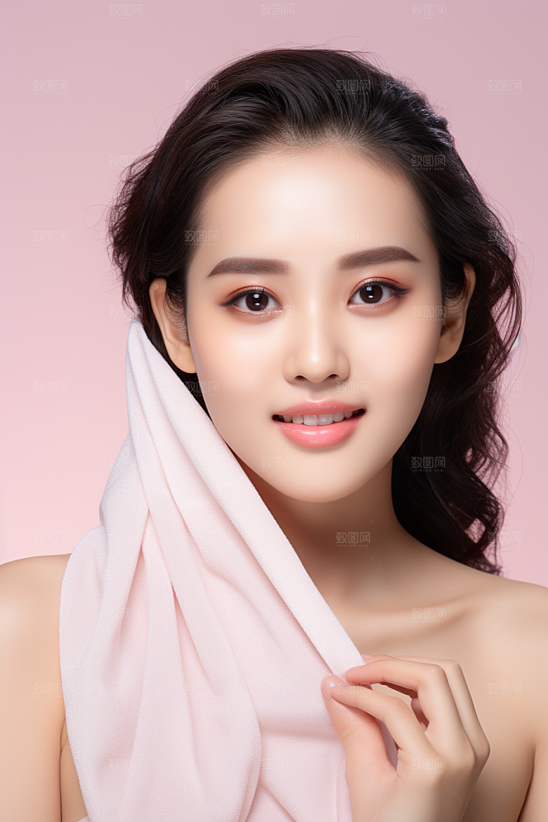 女性肖像清新大气广告摄影图