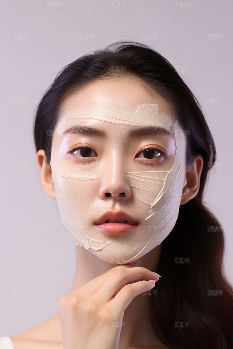 女性肖像淡妆高清广告摄影图