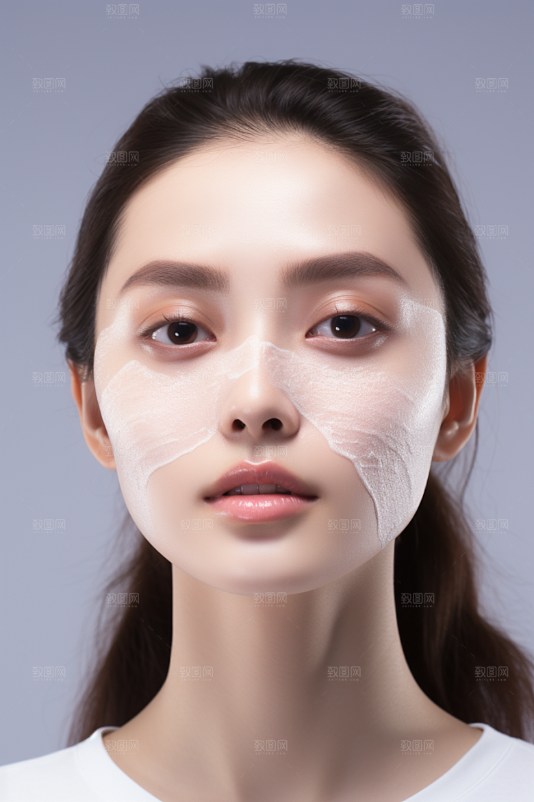 女性肖像淡妆优雅广告摄影图