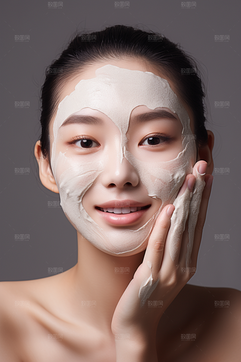 女性肖像人物淡妆广告摄影图