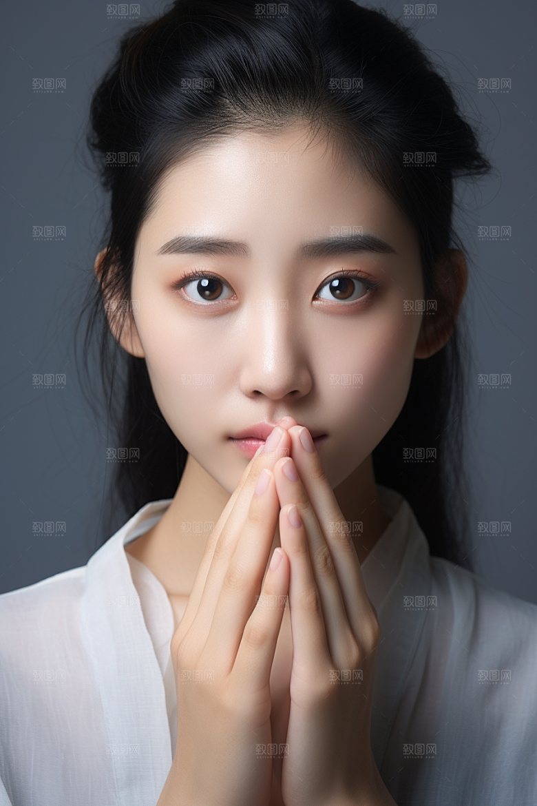 女性肖像清新自然广告摄影图