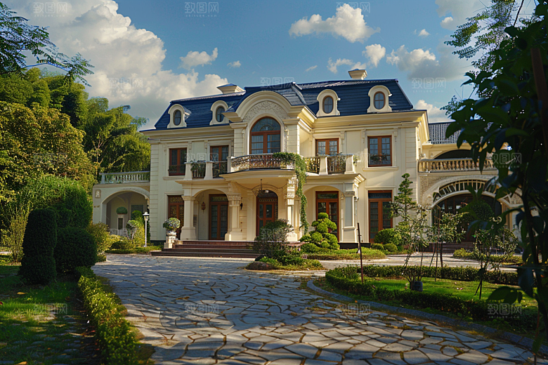 欧式别墅城堡住宅效果图