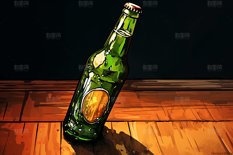 啤酒酒饮高清插画