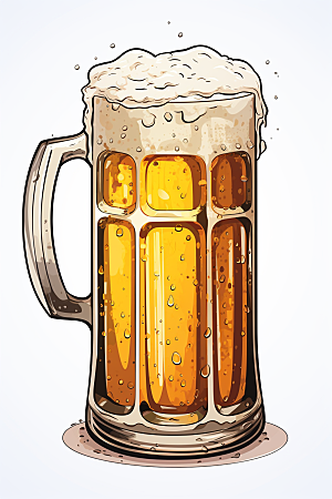 啤酒饮品高清插画