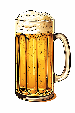 啤酒高清饮品插画