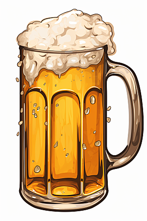 啤酒美味饮品插画