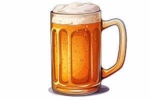啤酒酒饮饮品插画