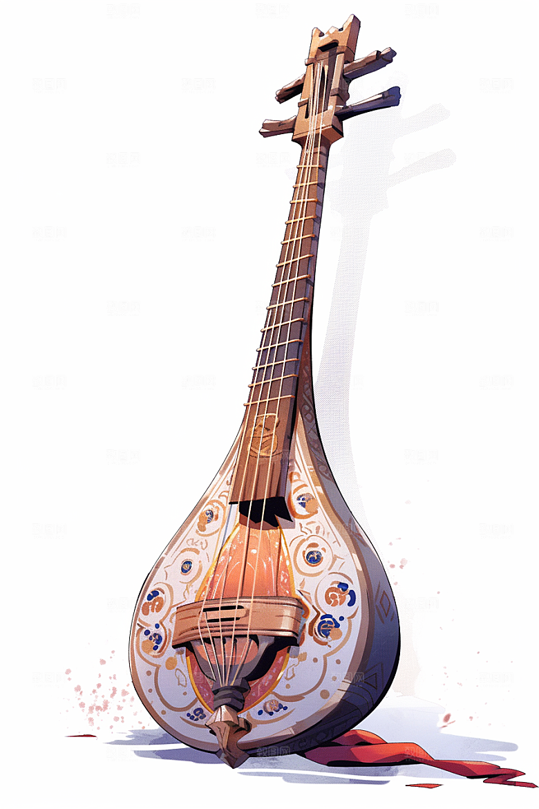 琵琶中国风音乐插画