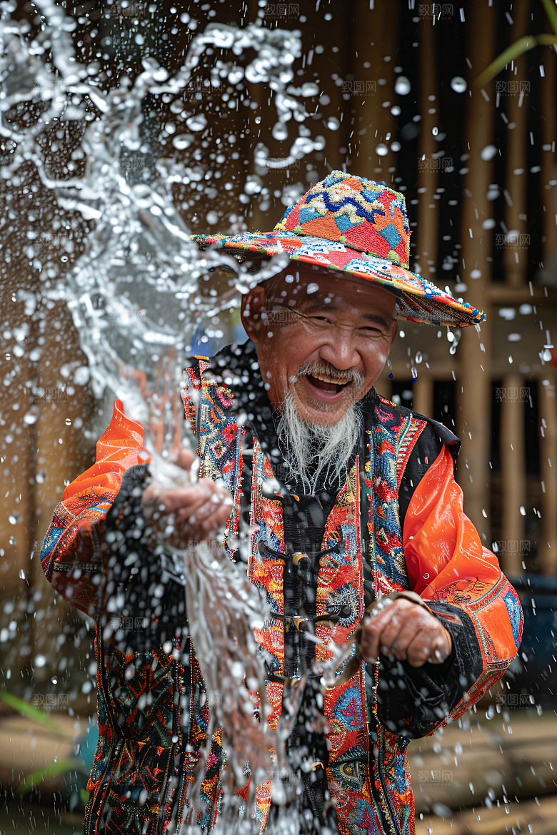 泼水节场景云南摄影图