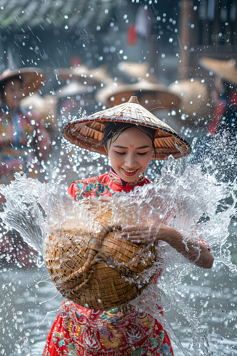 泼水节自然云南摄影图