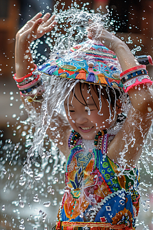 泼水节高清节日摄影图