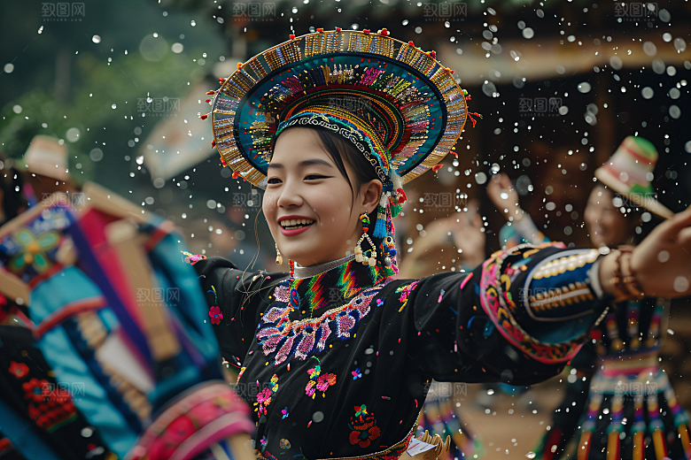 泼水节庆祝活动摄影图