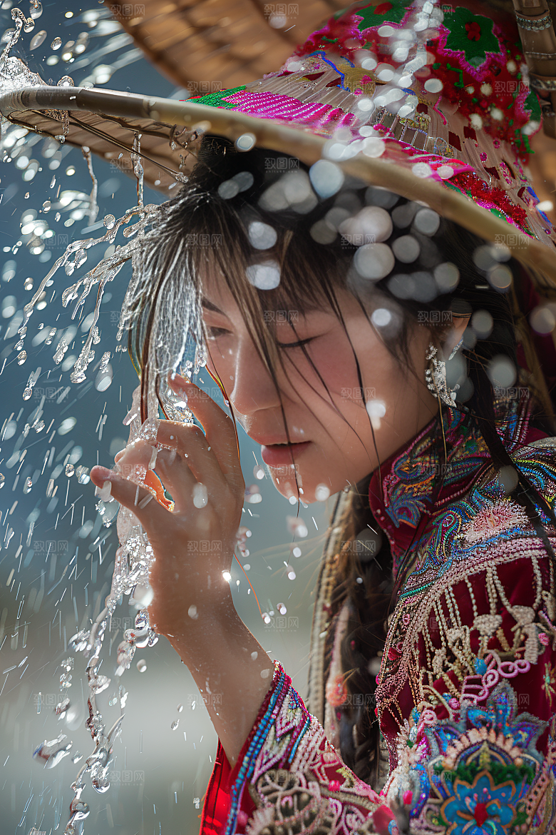 泼水节高清自然摄影图