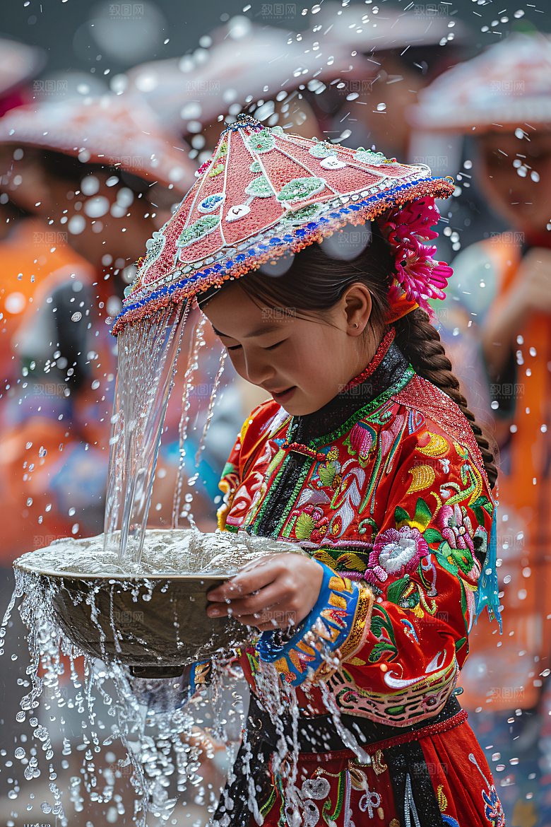 泼水节欢乐自然摄影图