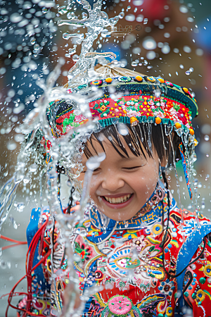 泼水节节日傣族摄影图