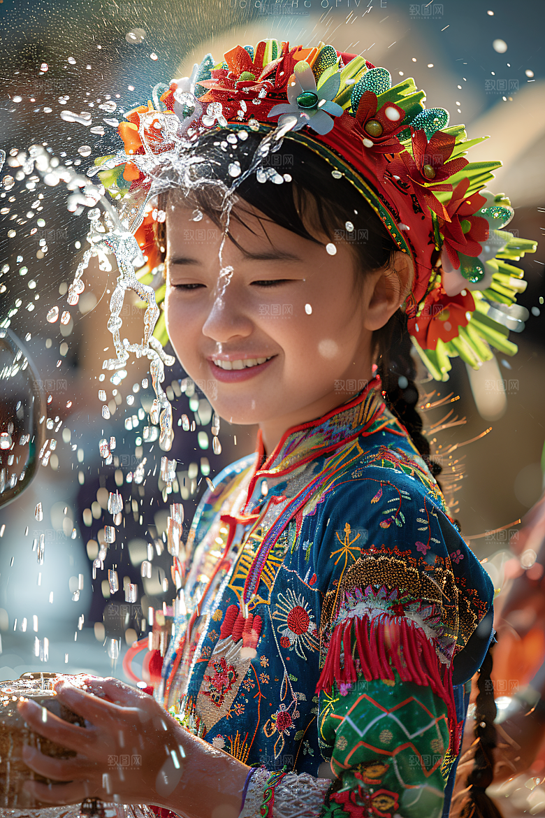 泼水节场景自然摄影图