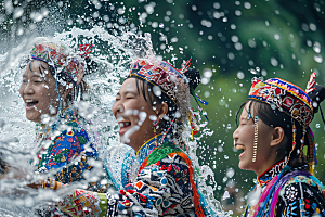 泼水节活动节日摄影图