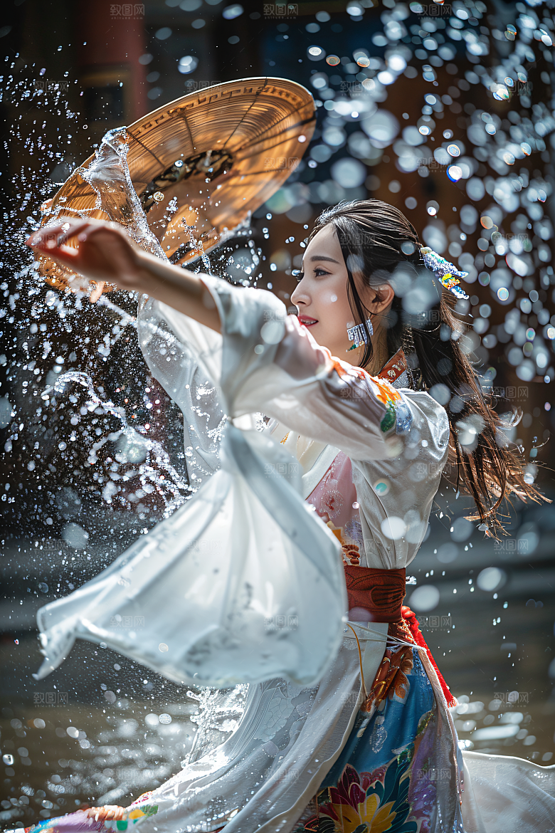 泼水节活动庆祝摄影图