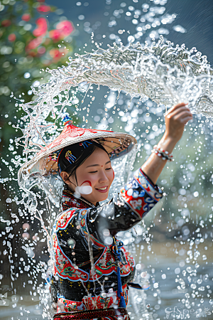 泼水节傣族高清摄影图