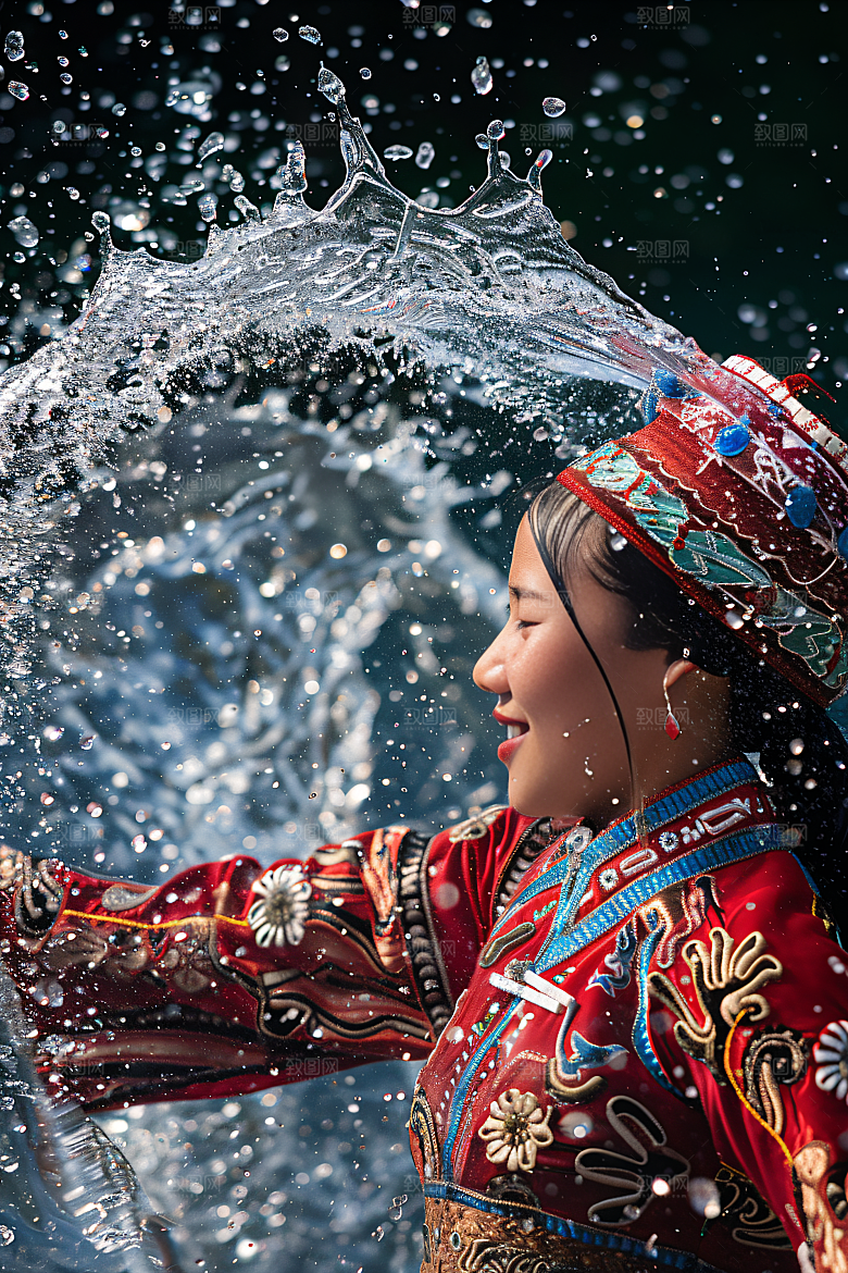 泼水节场景高清摄影图