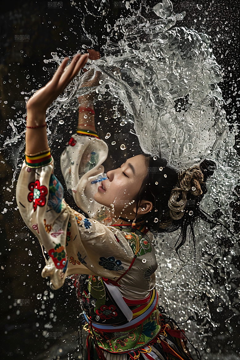 泼水节少数民族节日摄影图