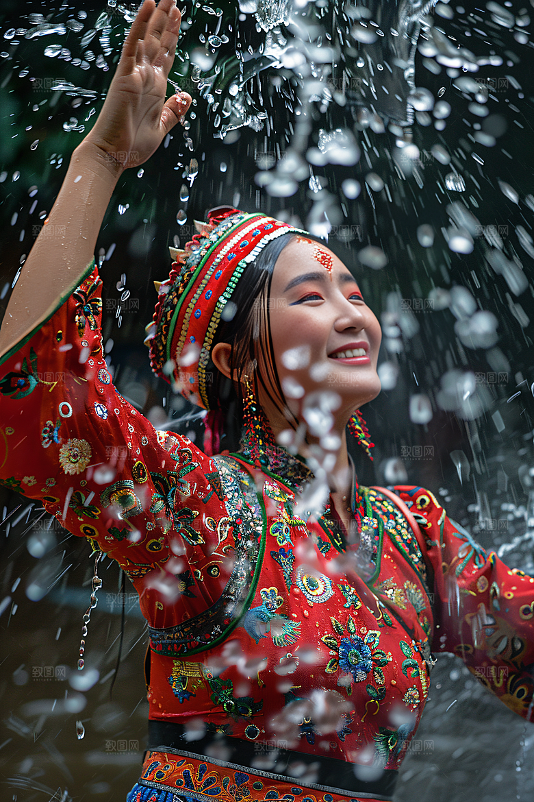 泼水节节庆高清摄影图