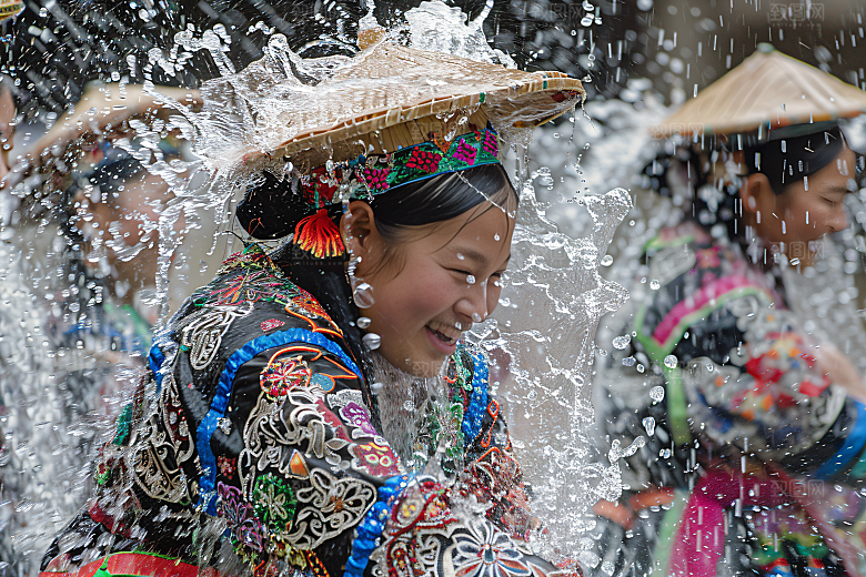泼水节云南欢乐摄影图