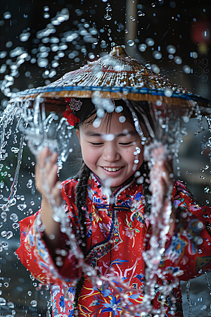 泼水节节庆傣族摄影图