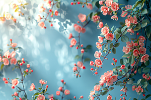 蔷薇花花朵浪漫摄影图