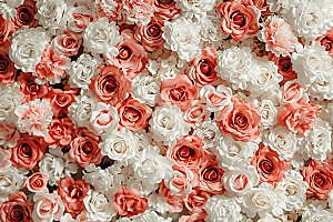 蔷薇花自然藤月摄影图