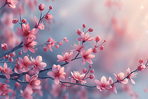 蔷薇花藤月自然摄影图