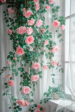 蔷薇花浪漫花朵摄影图
