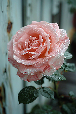 蔷薇花唯美粉色摄影图