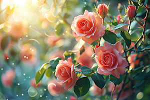 蔷薇花唯美浪漫摄影图