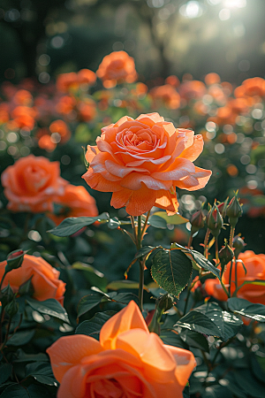 蔷薇花欧式花卉自然摄影图