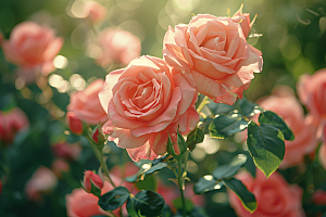 蔷薇花粉色高清摄影图