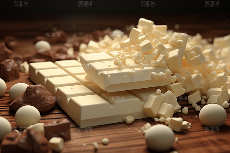 巧克力可可丝滑摄影图