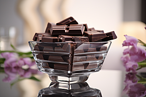 巧克力香浓零食摄影图