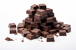 巧克力丝滑甜品摄影图