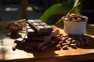 巧克力甜品零食摄影图