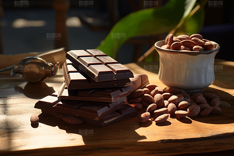 巧克力甜品零食摄影图
