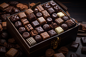 巧克力香浓甜品摄影图