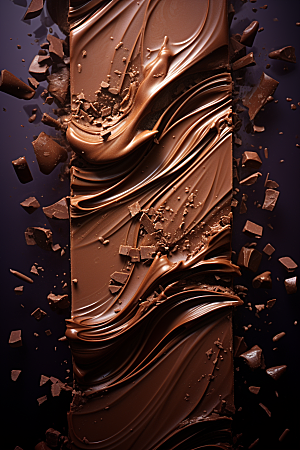 巧克力飞溅甜食可可脂素材