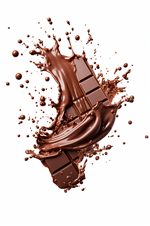 巧克力飞溅美味巧克力融化素材