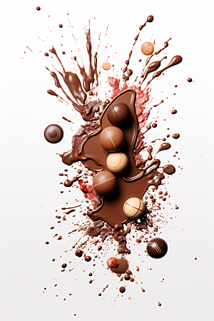 巧克力飞溅高清甜食素材