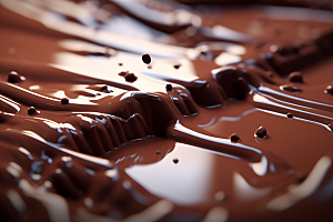 融化的巧克力零食美食摄影图