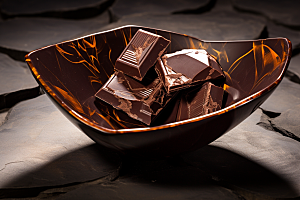 融化的巧克力香浓零食摄影图