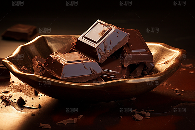 融化的巧克力可可美食摄影图