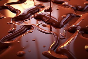 融化的巧克力可可高清摄影图